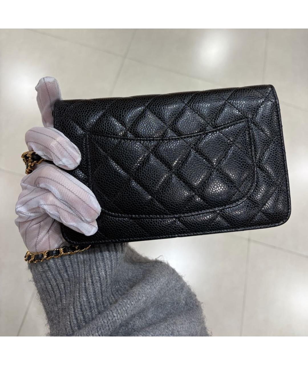 CHANEL Черная кожаная сумка через плечо, фото 4