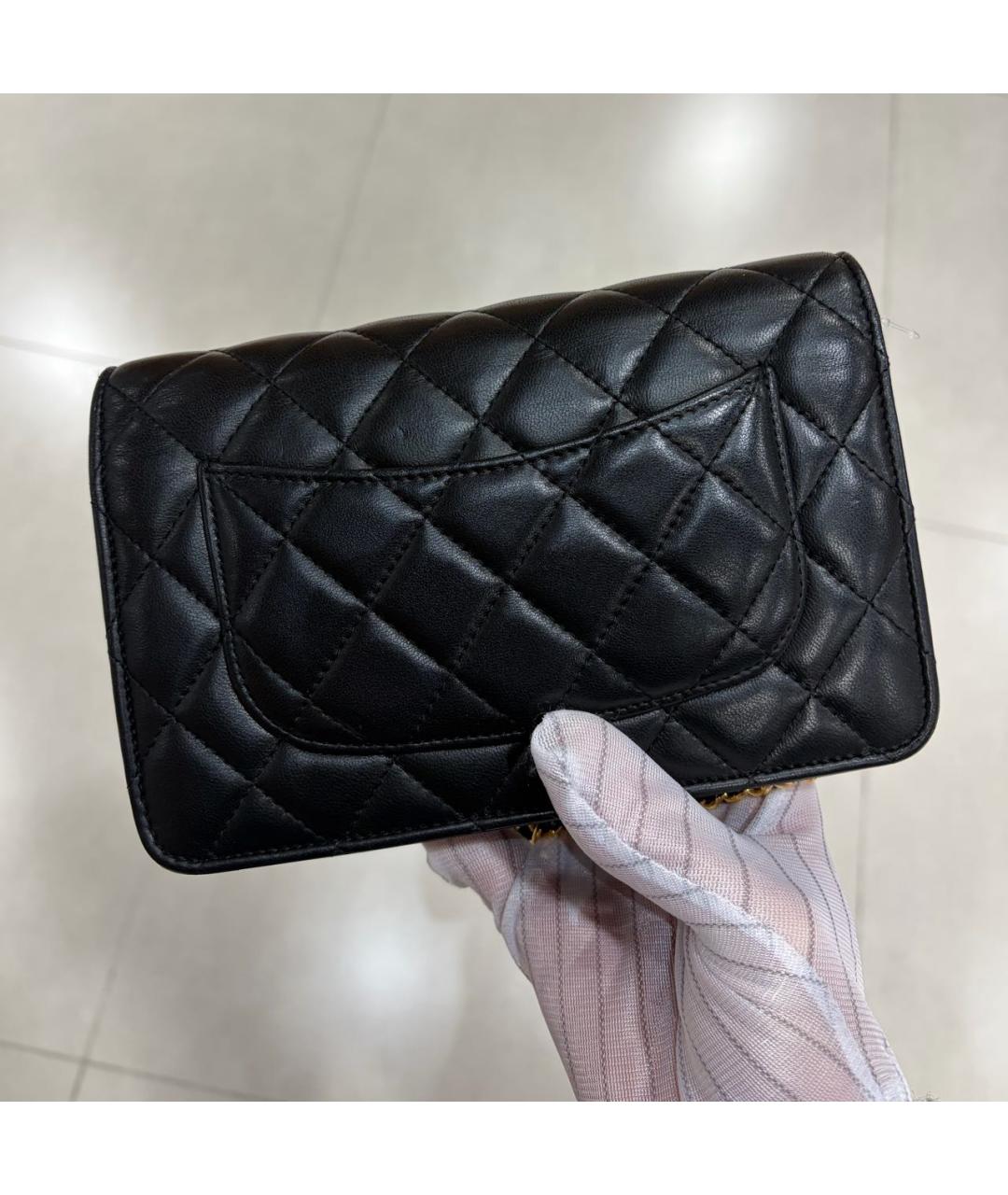 CHANEL Черная кожаная сумка через плечо, фото 4