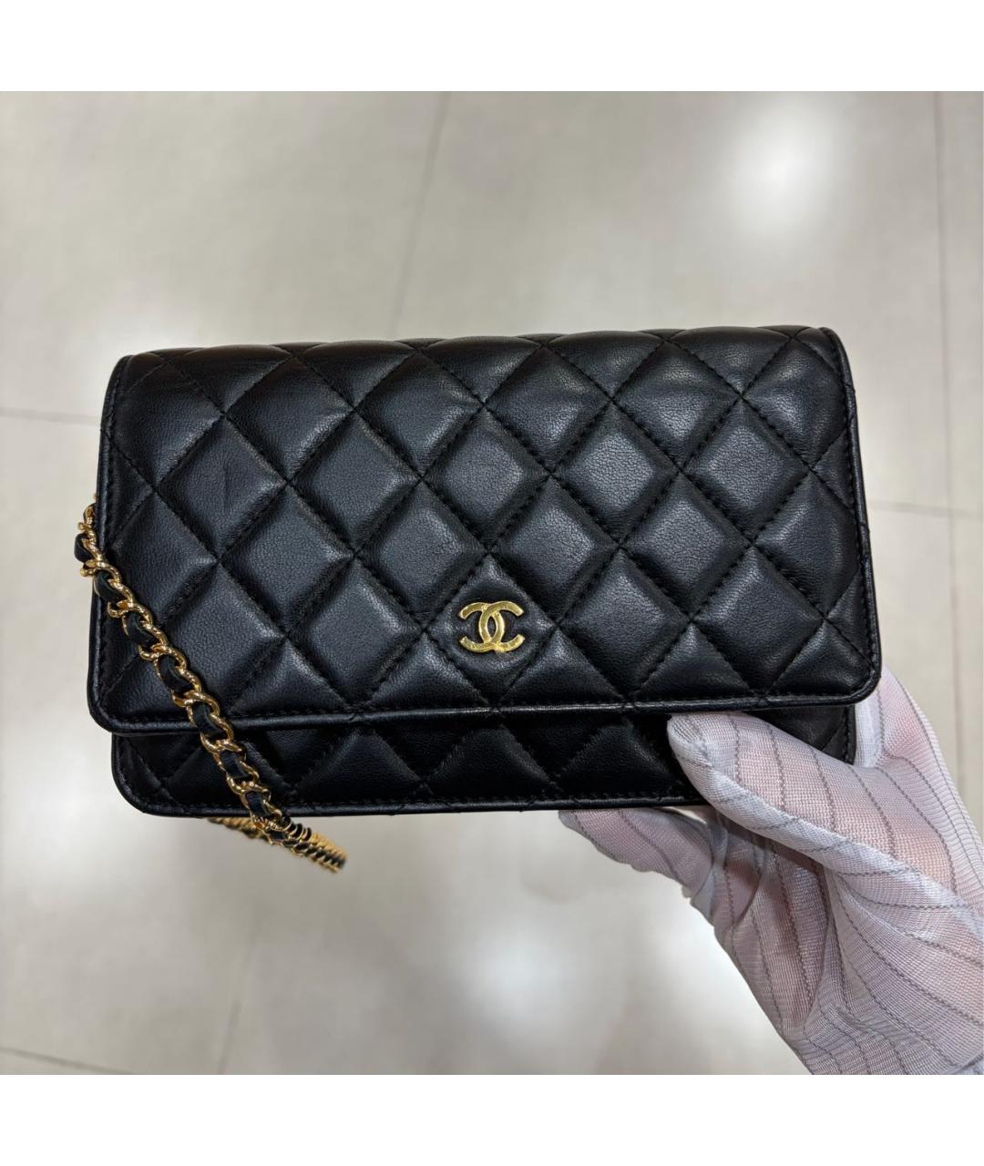 CHANEL Черная кожаная сумка через плечо, фото 2