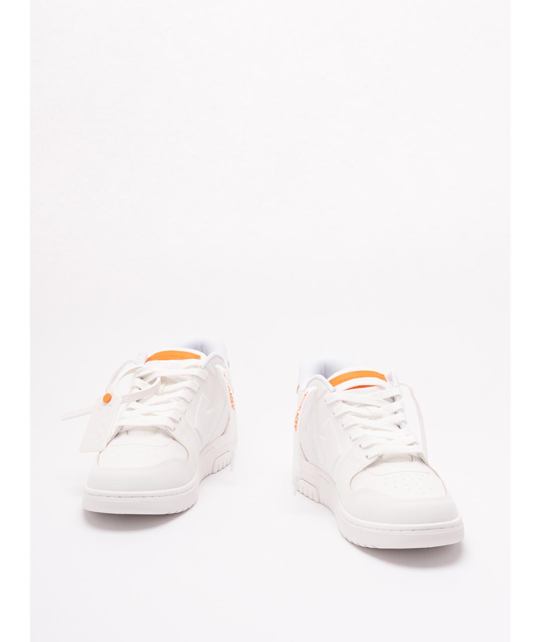 OFF-WHITE Белые синтетические низкие кроссовки / кеды, фото 2