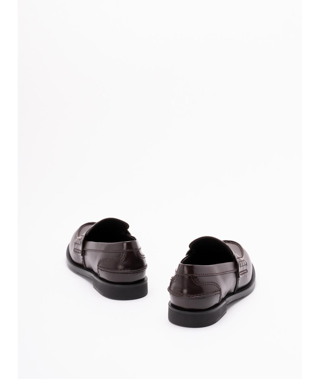 MIU MIU Коричневые кожаные лоферы, фото 3