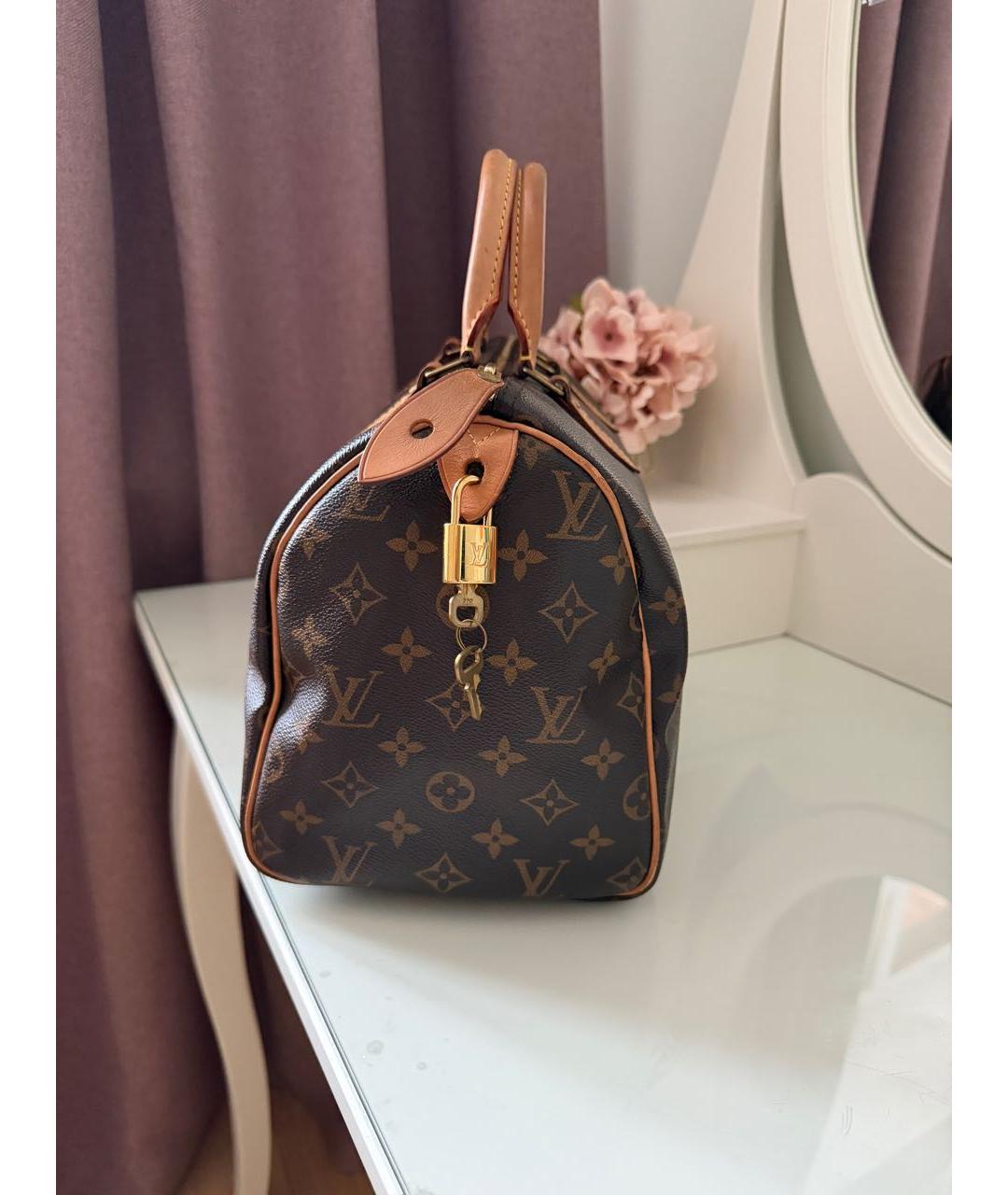 LOUIS VUITTON Коричневая сумка с короткими ручками, фото 2