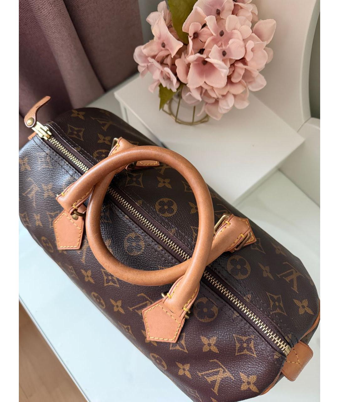 LOUIS VUITTON Коричневая сумка с короткими ручками, фото 6