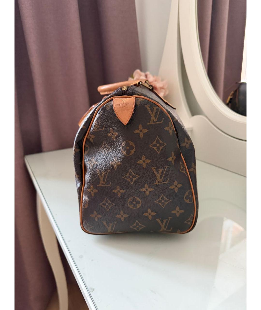 LOUIS VUITTON Коричневая сумка с короткими ручками, фото 4