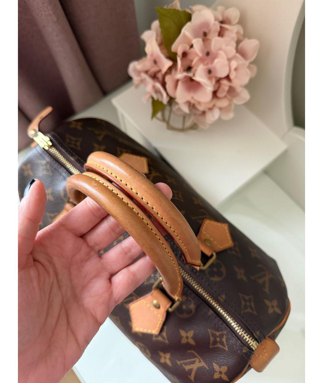 LOUIS VUITTON Коричневая сумка с короткими ручками, фото 5