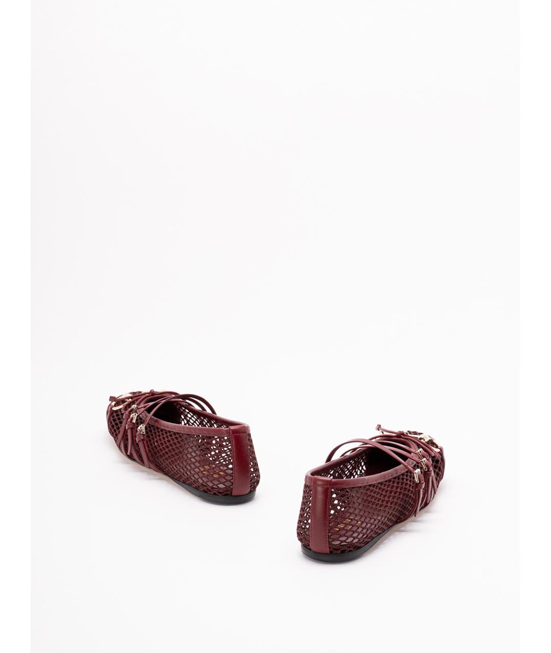 GUCCI Бордовые синтетические балетки, фото 3