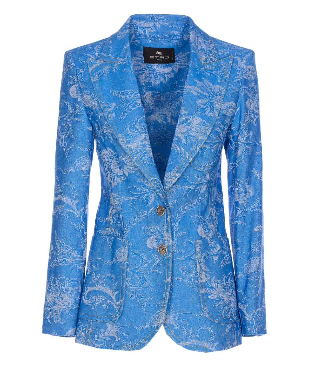 ETRO Синий хлопковый жакет/пиджак, фото 1