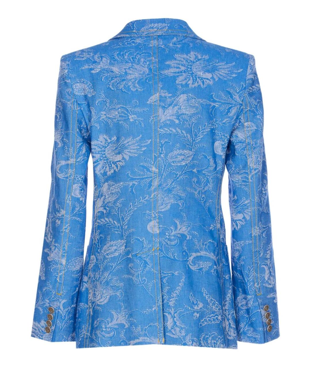 ETRO Синий хлопковый жакет/пиджак, фото 2