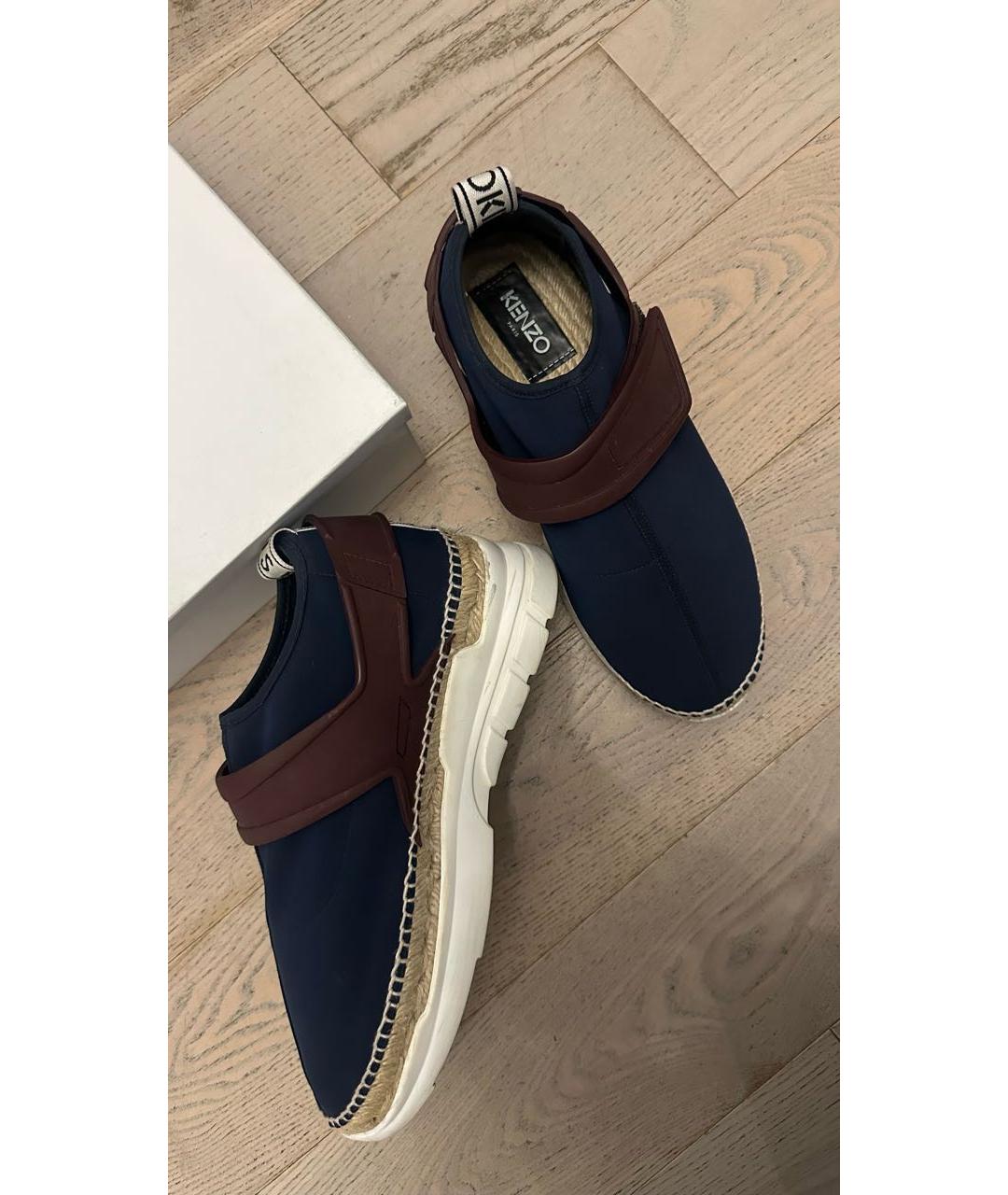 KENZO Темно-синие неопреновые слипоны, фото 4