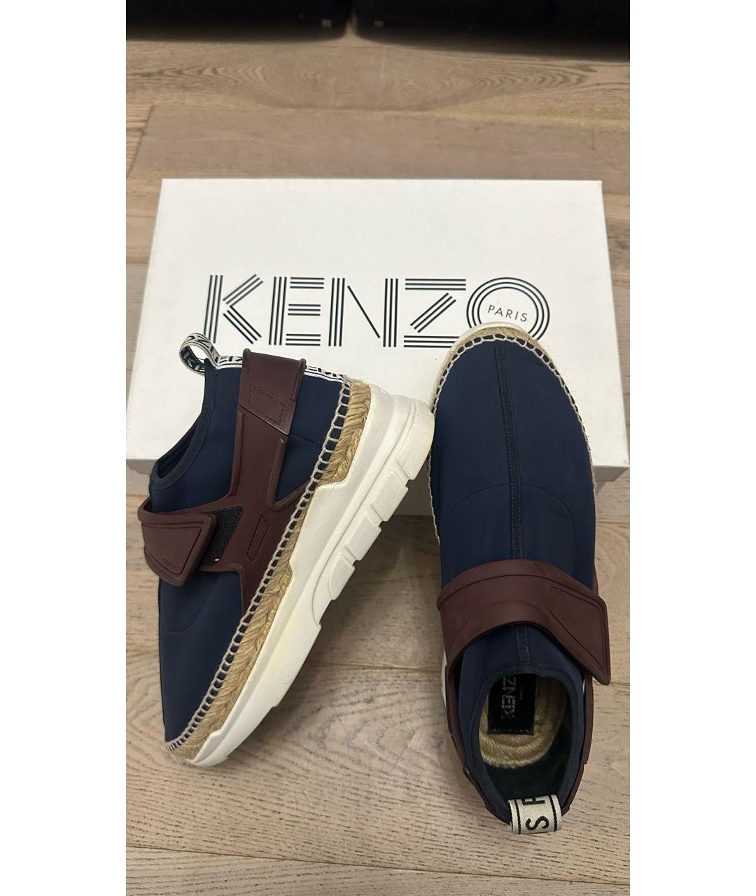 KENZO Темно-синие неопреновые слипоны, фото 2