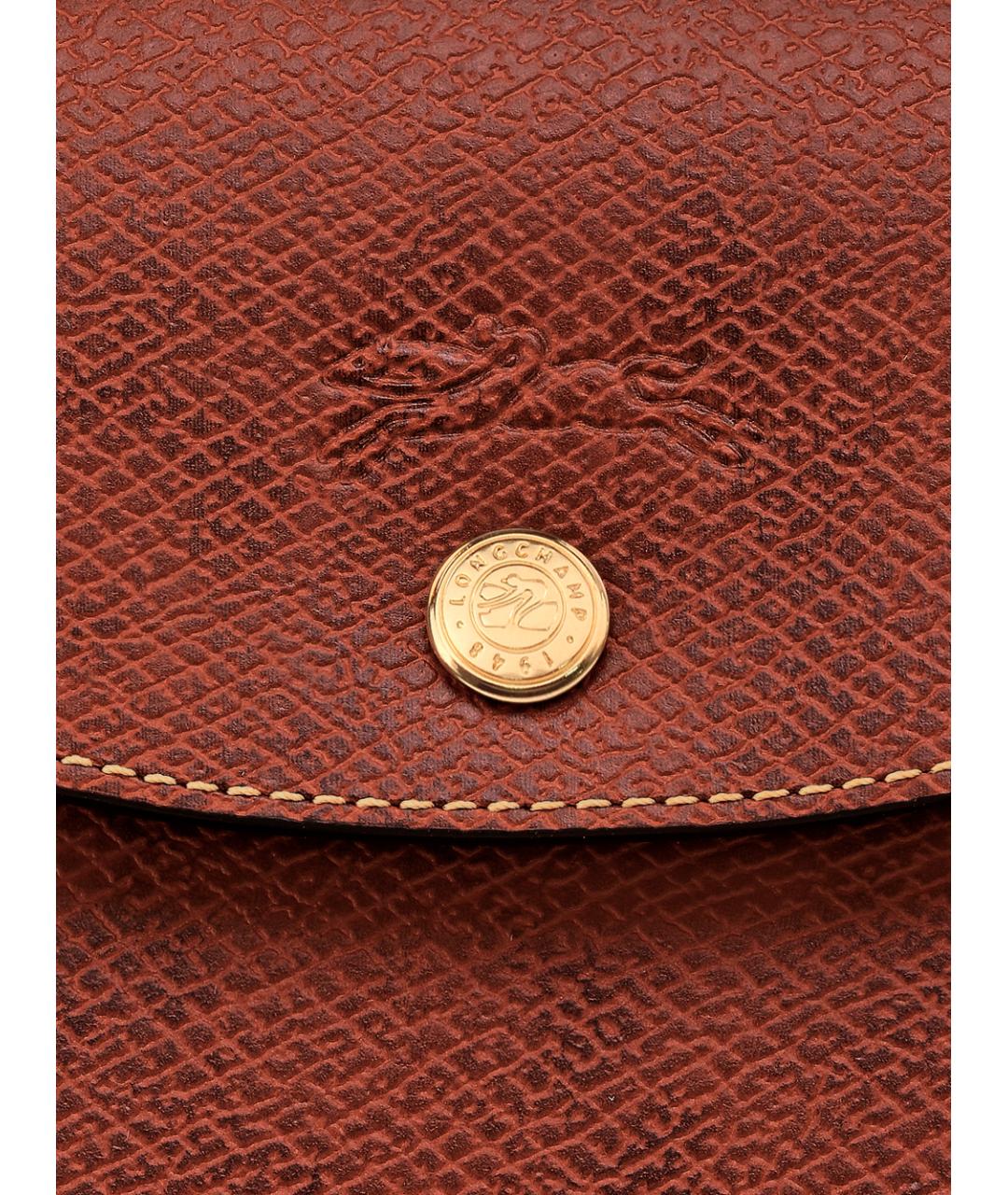 LONGCHAMP Коричневая кожаная сумка тоут, фото 5