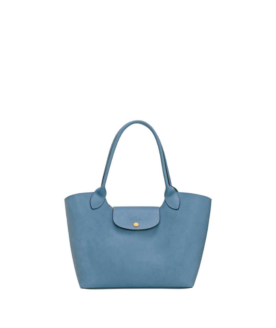 LONGCHAMP Голубая кожаная сумка через плечо, фото 1