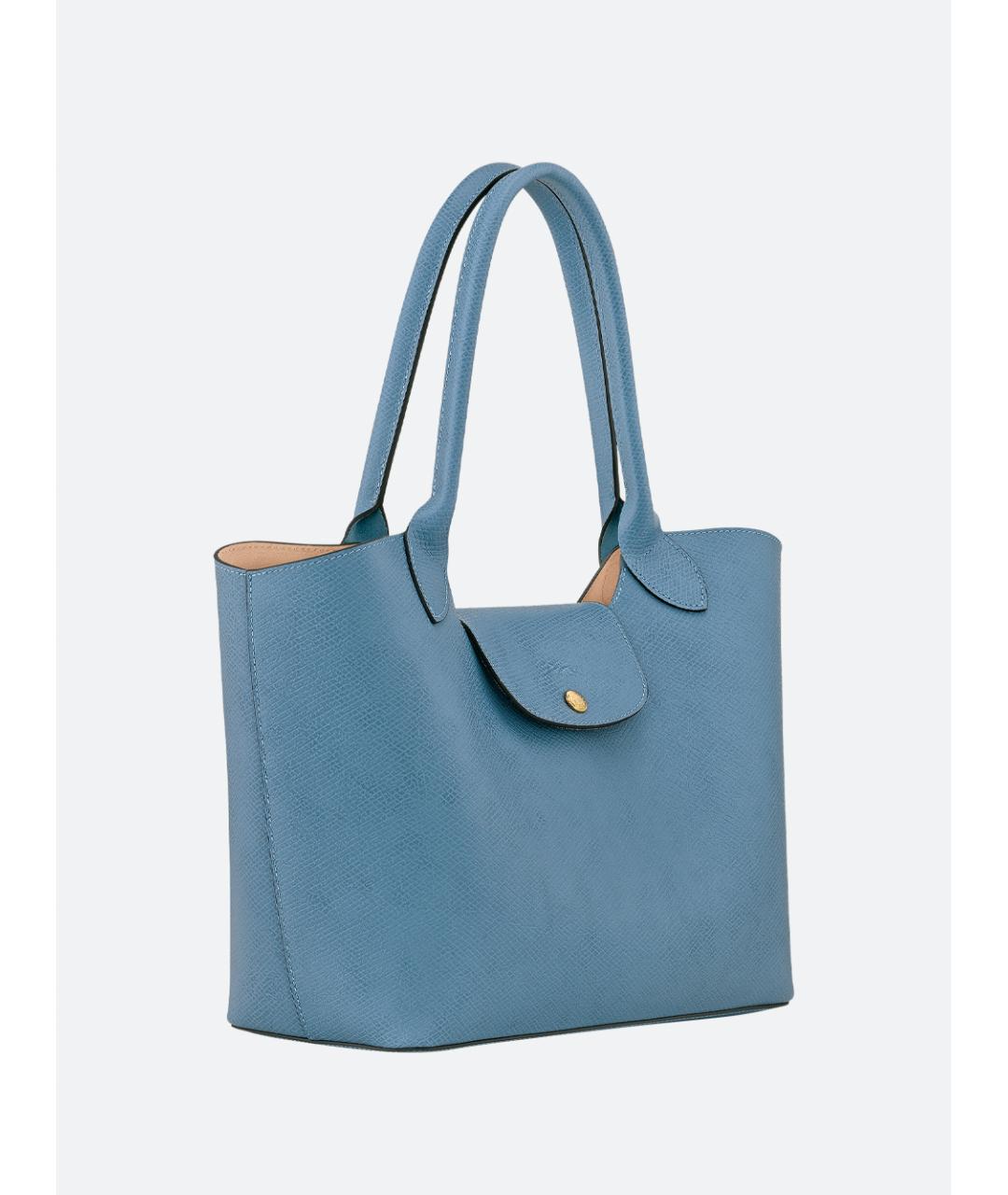 LONGCHAMP Голубая кожаная сумка через плечо, фото 3