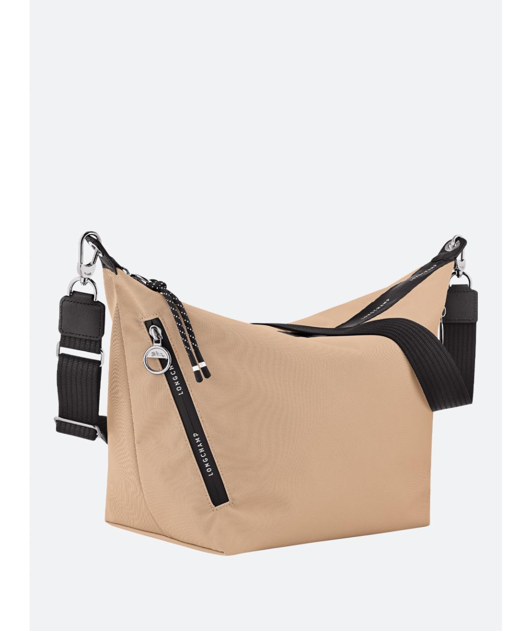 LONGCHAMP Бежевая синтетическая сумка через плечо, фото 3