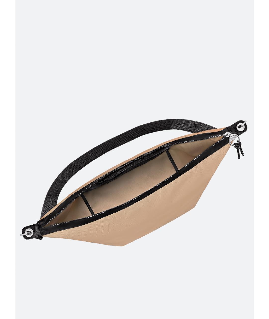 LONGCHAMP Бежевая синтетическая сумка через плечо, фото 4