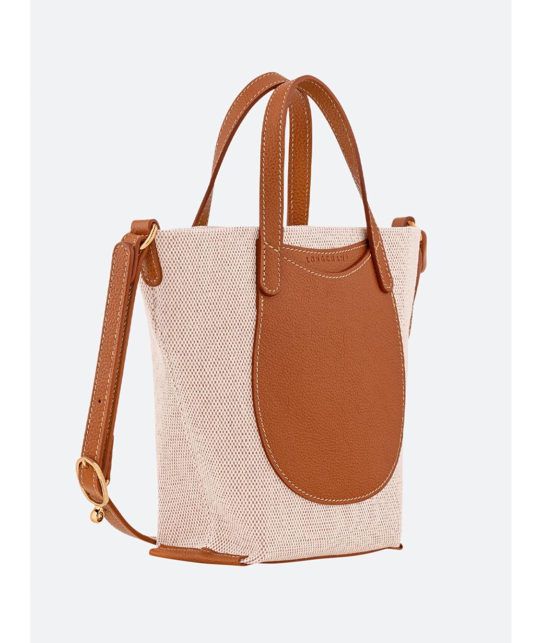 LONGCHAMP Бежевая тканевая сумка тоут, фото 3