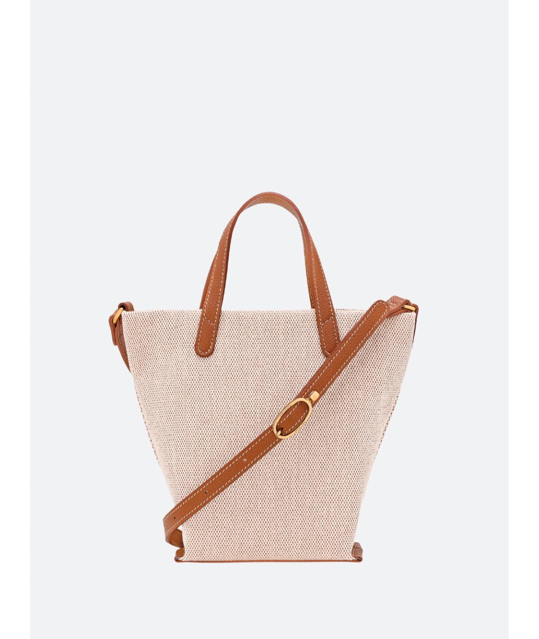 LONGCHAMP Бежевая тканевая сумка тоут, фото 2