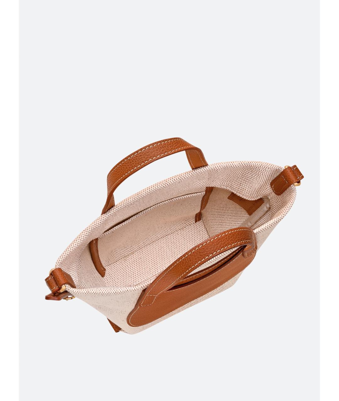 LONGCHAMP Бежевая тканевая сумка тоут, фото 4