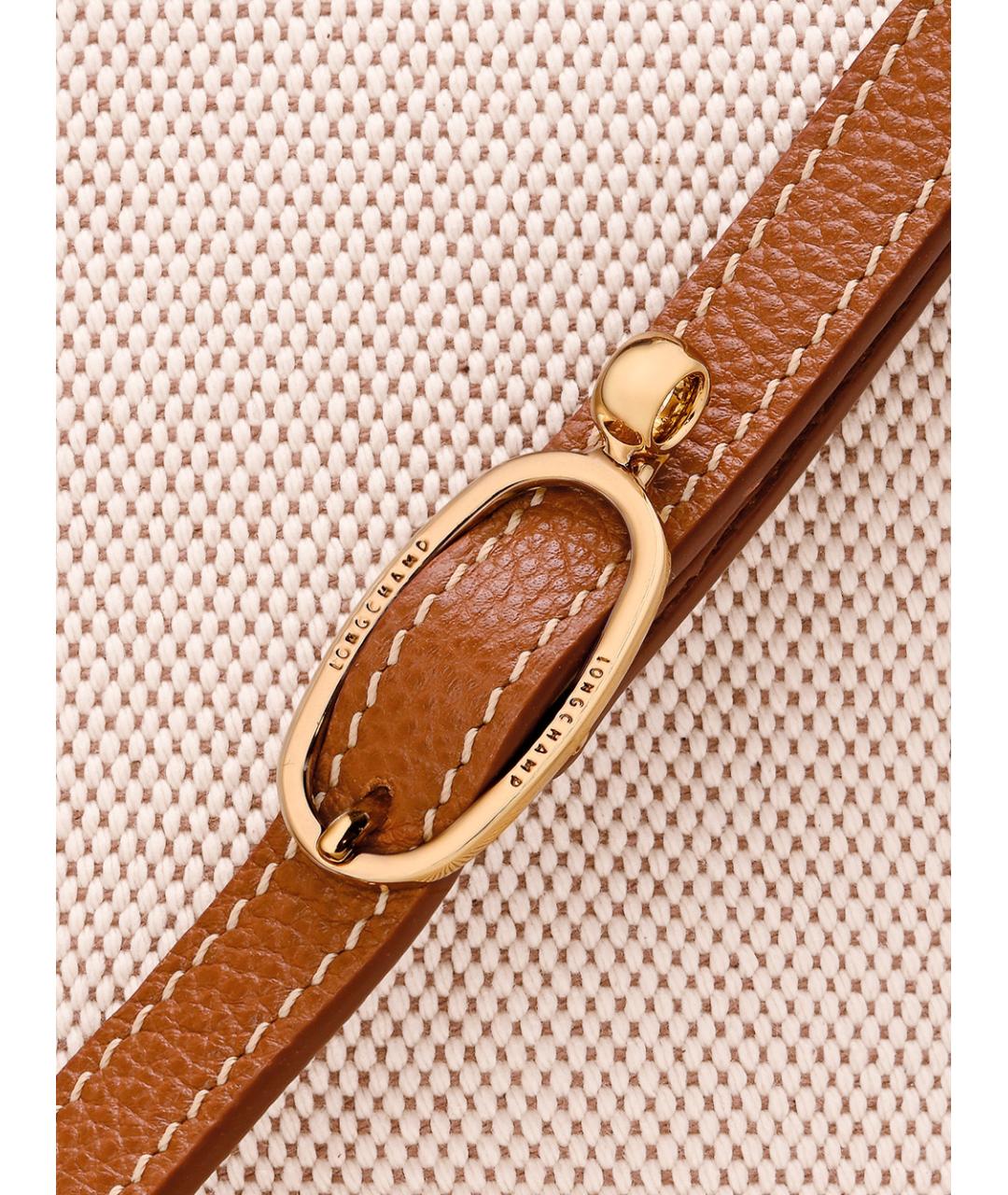 LONGCHAMP Бежевая тканевая сумка тоут, фото 5