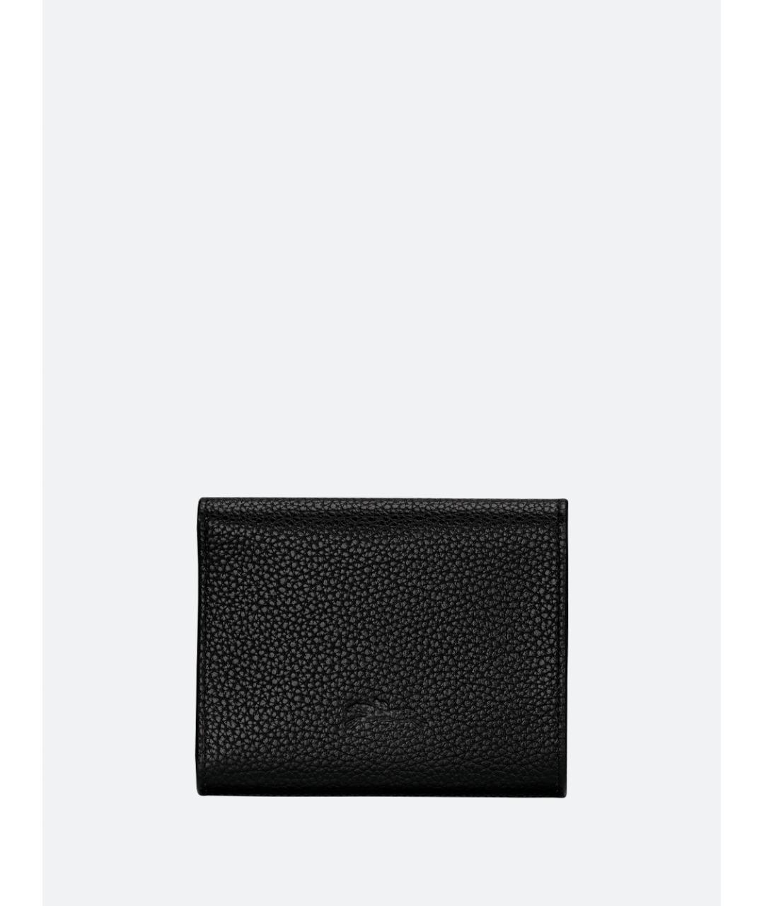 LONGCHAMP Черный кожаный кошелек, фото 2