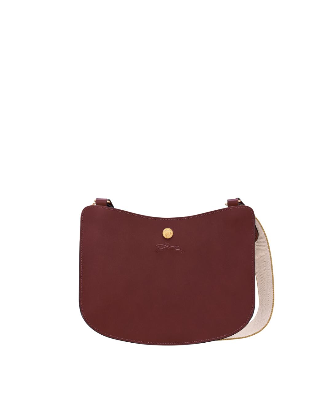 LONGCHAMP Бордовая кожаная сумка через плечо, фото 1