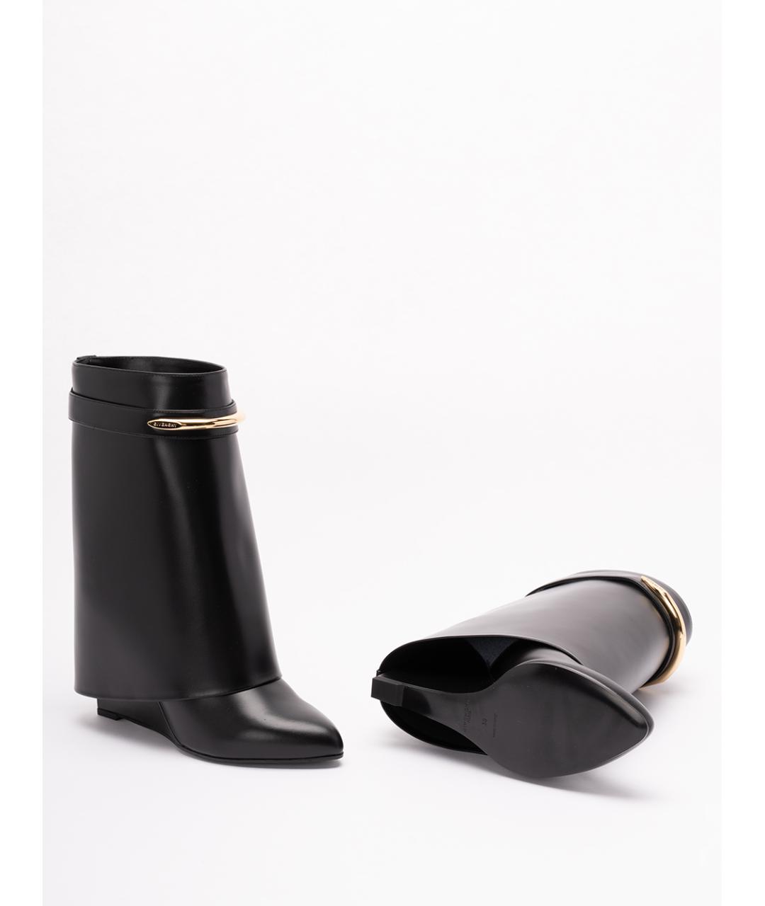 GIVENCHY Черные кожаные сапоги, фото 4