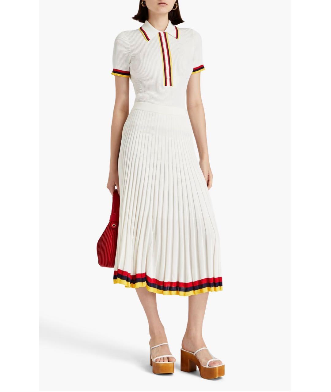 ZIMMERMANN Белая вискозная юбка миди, фото 7