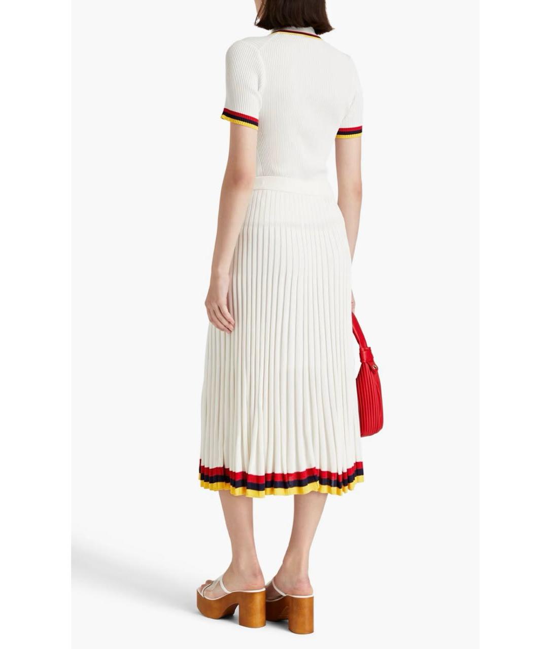 ZIMMERMANN Белая вискозная юбка миди, фото 8