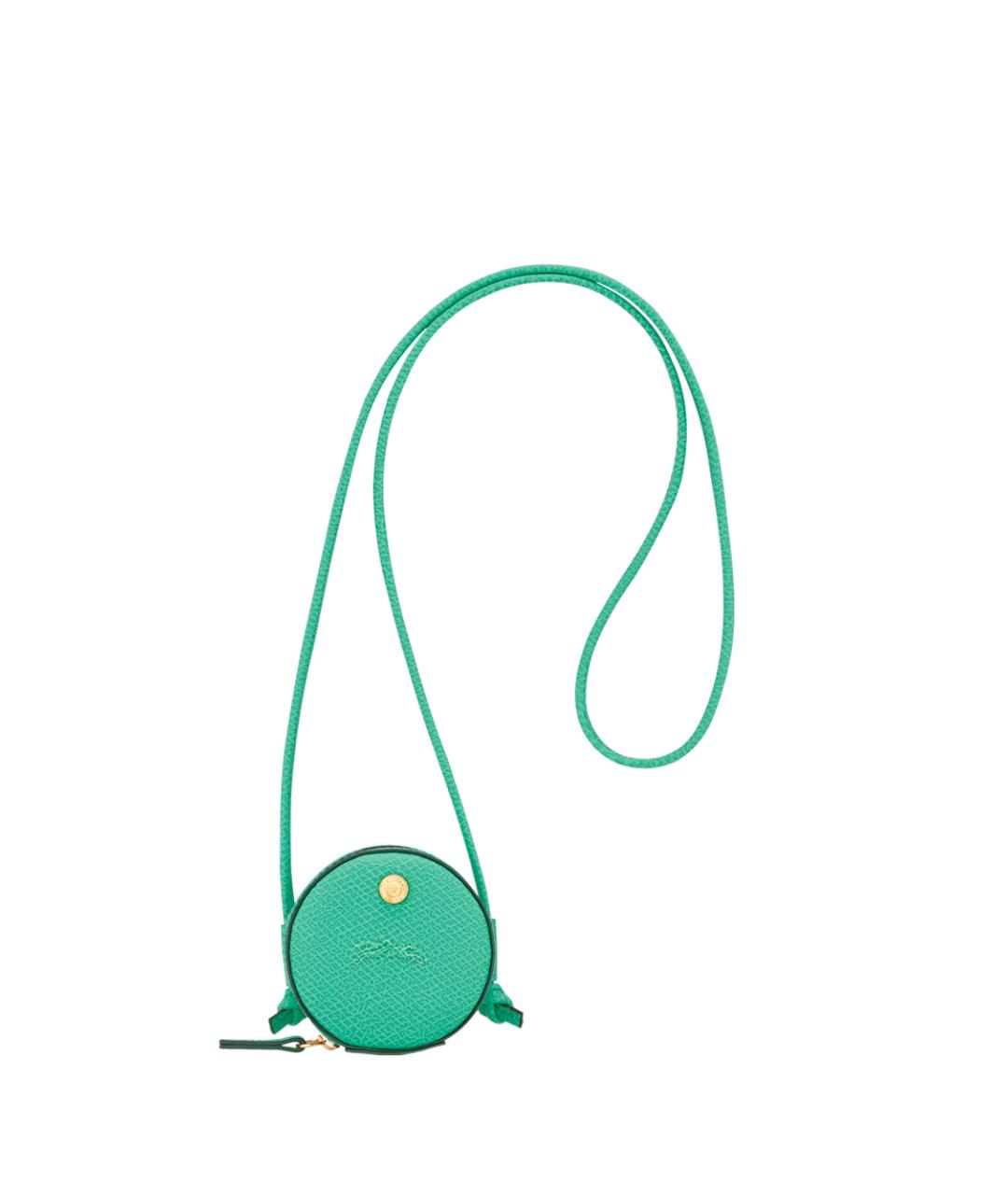 LONGCHAMP Зеленый кожаный кошелек, фото 1