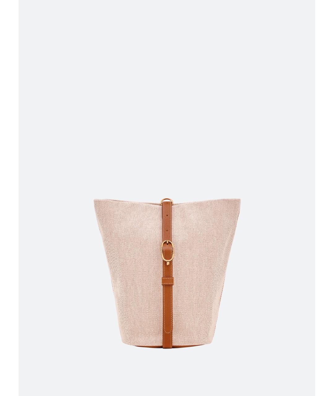 LONGCHAMP Бежевая тканевая сумка тоут, фото 2