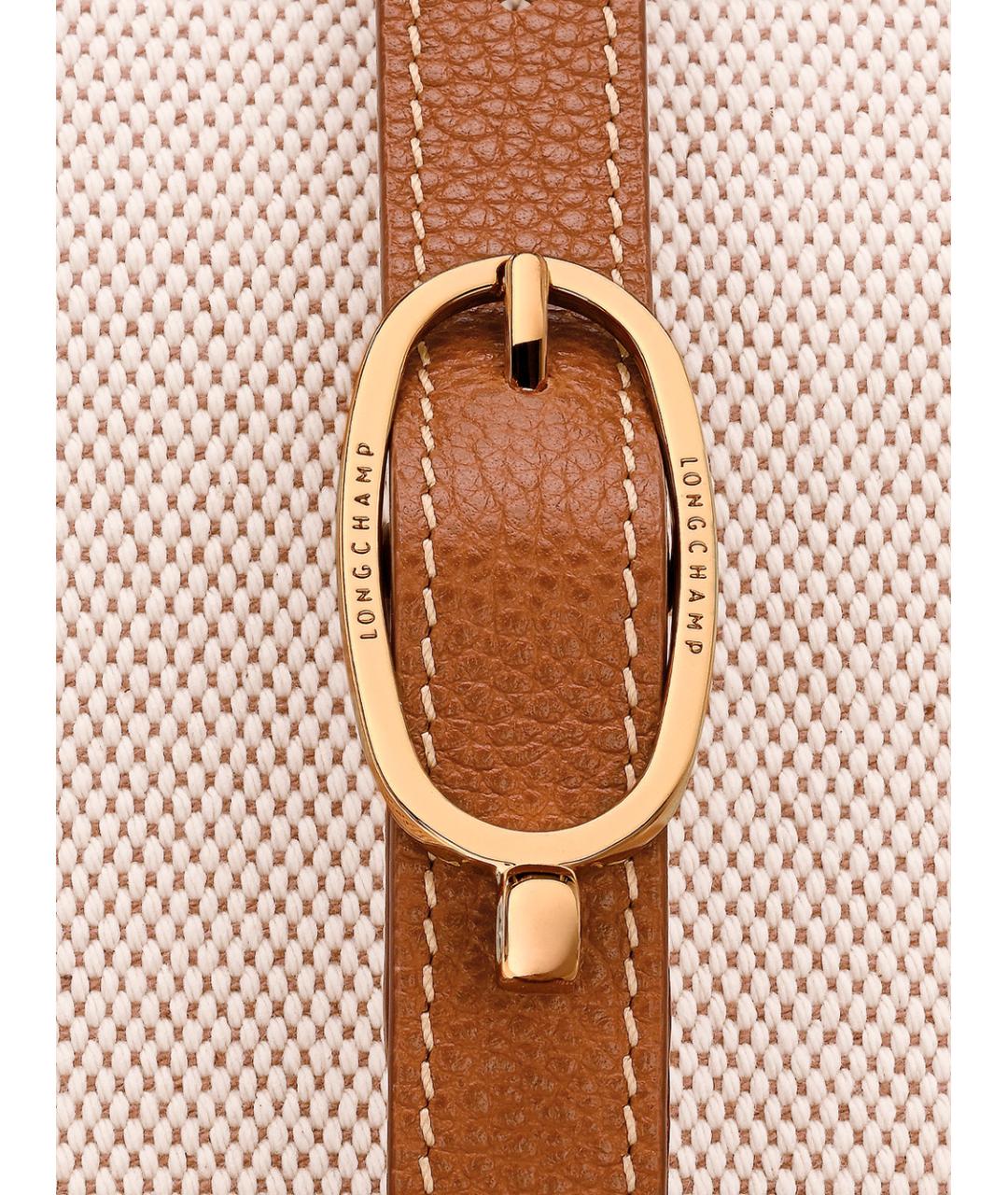 LONGCHAMP Бежевая тканевая сумка тоут, фото 5