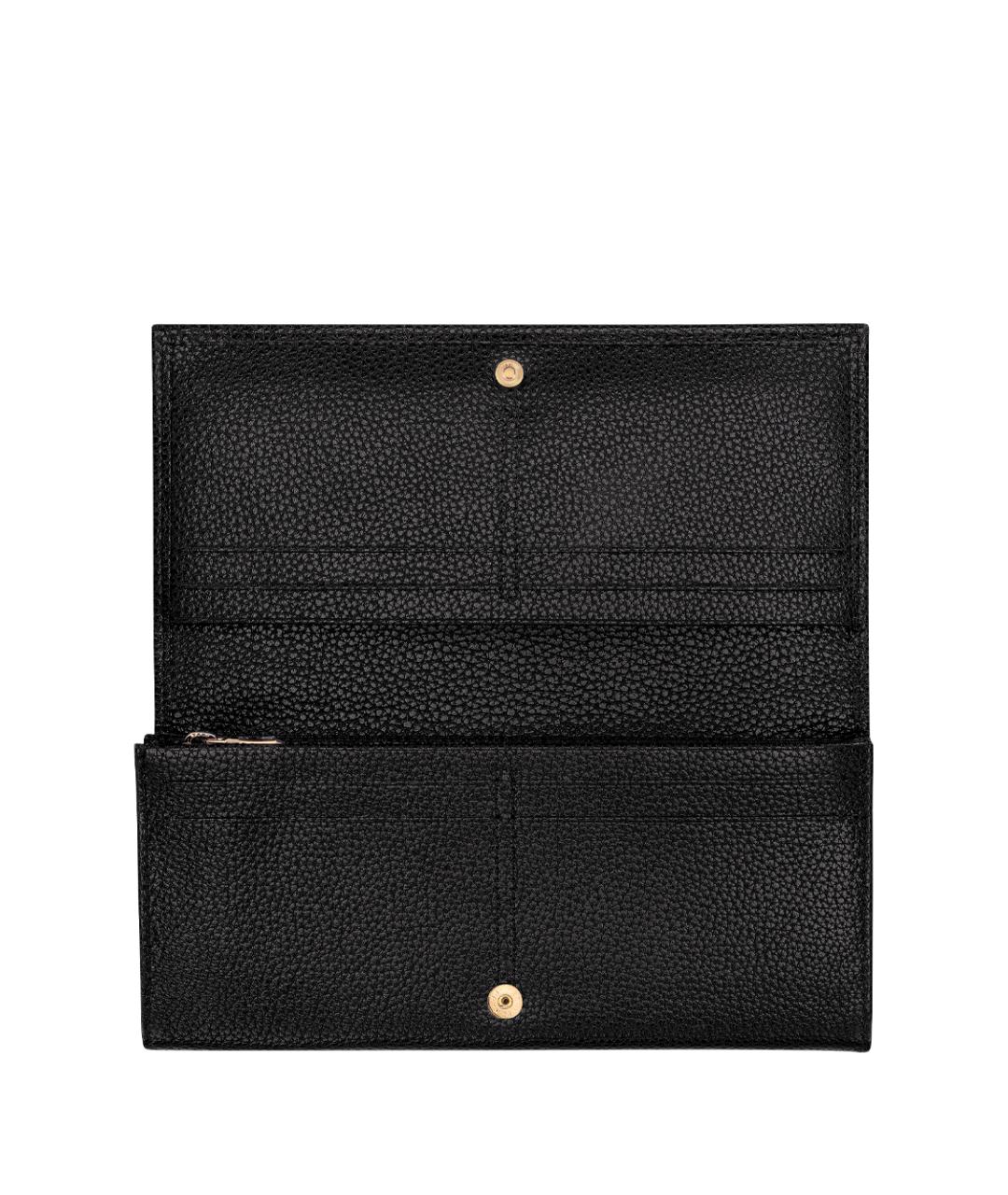 LONGCHAMP Черный кожаный кошелек, фото 3