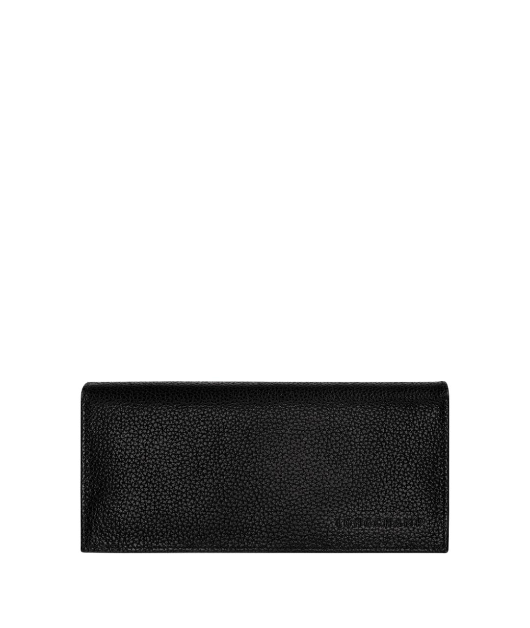 LONGCHAMP Черный кожаный кошелек, фото 1