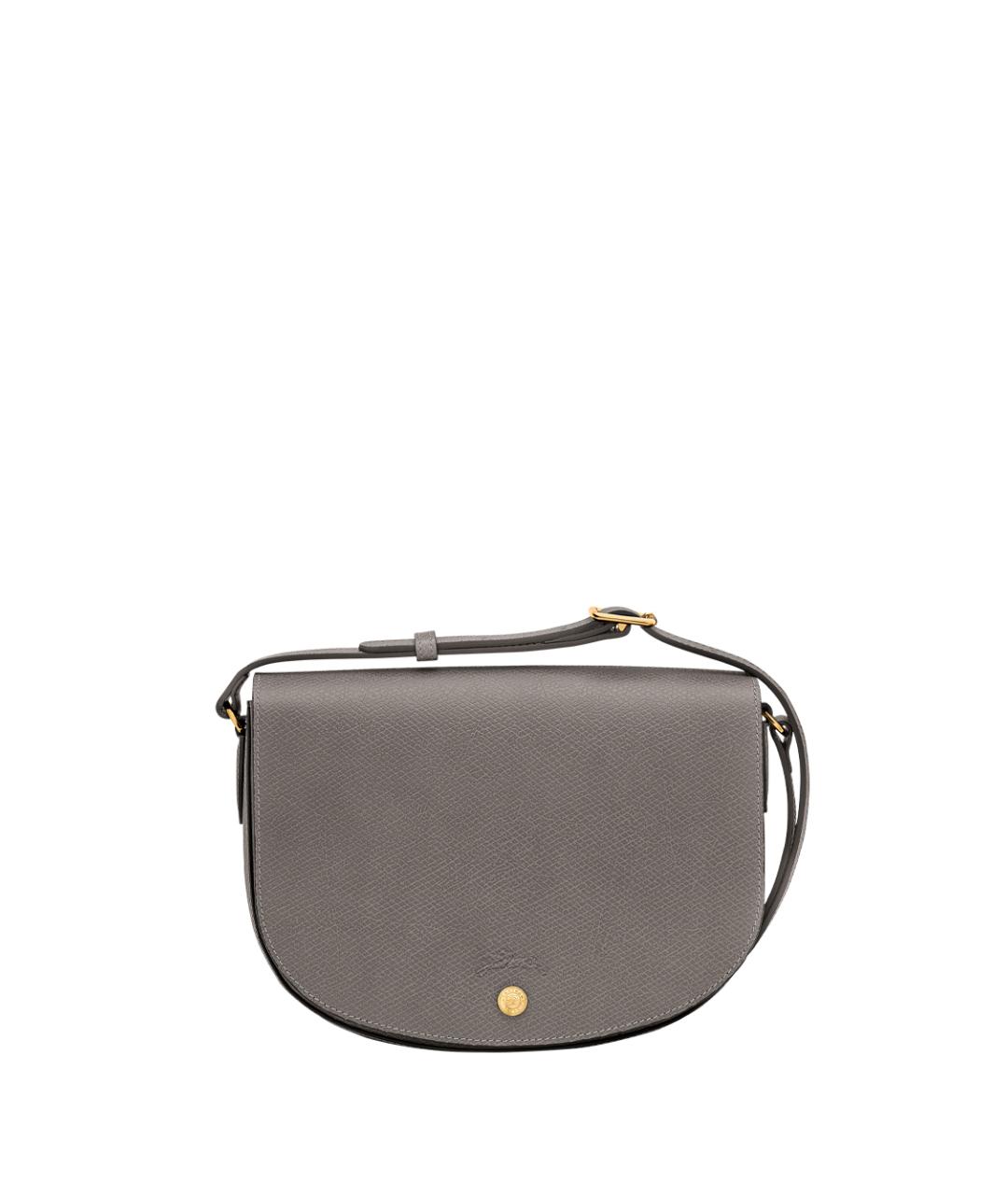 LONGCHAMP Серая кожаная сумка через плечо, фото 1