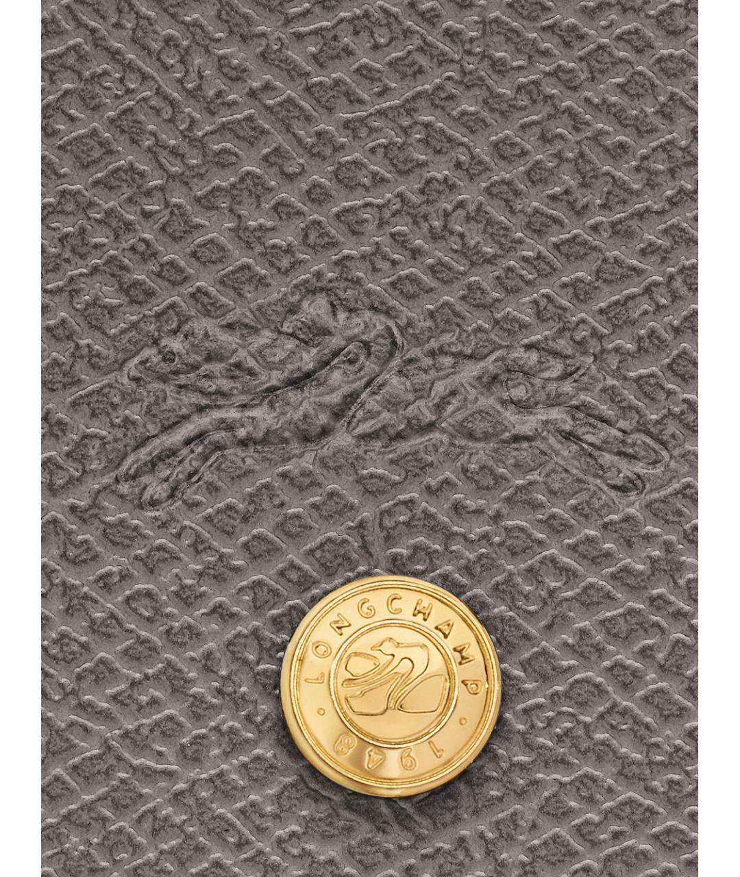 LONGCHAMP Серая кожаная сумка через плечо, фото 5