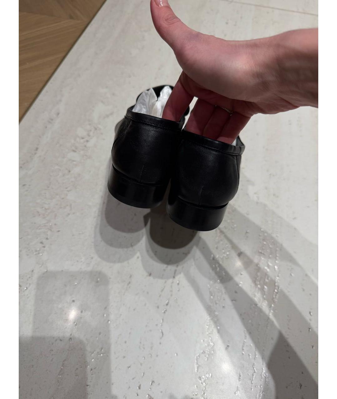 THE ROW Черные кожаные лоферы, фото 4