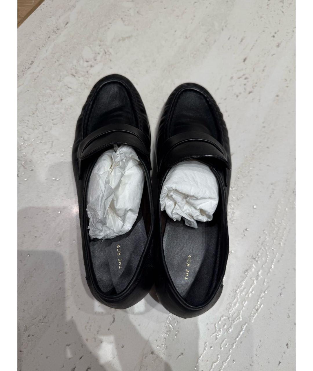 THE ROW Черные кожаные лоферы, фото 3