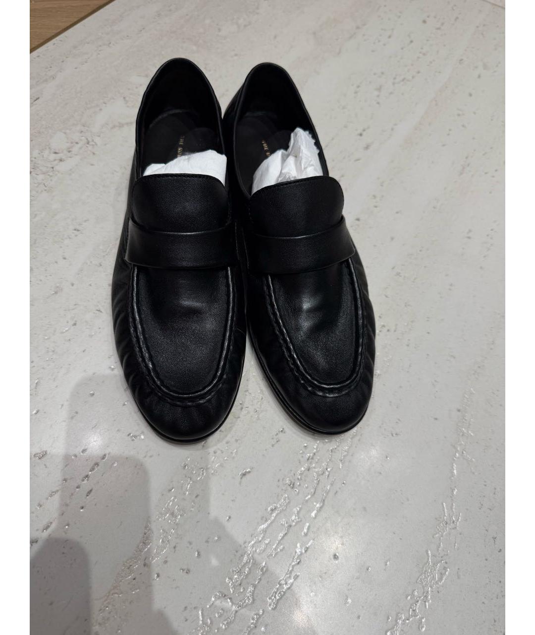 THE ROW Черные кожаные лоферы, фото 2