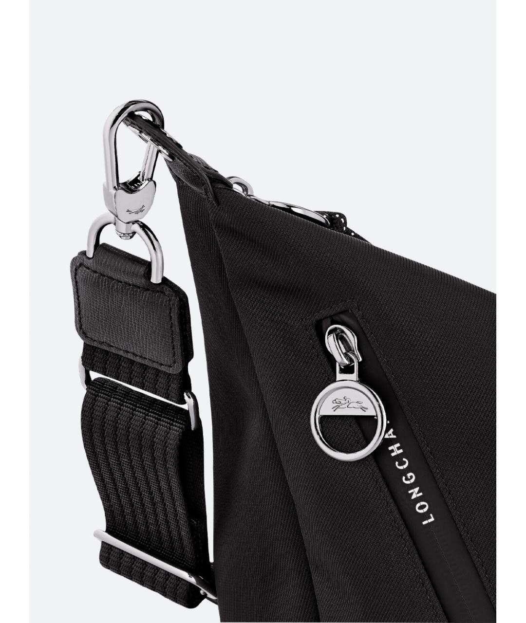 LONGCHAMP Черная тканевая сумка через плечо, фото 5