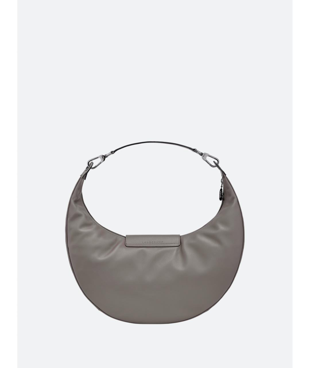 LONGCHAMP Серая кожаная сумка через плечо, фото 2