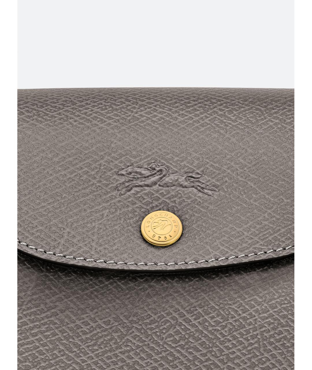 LONGCHAMP Серая кожаная сумка тоут, фото 5