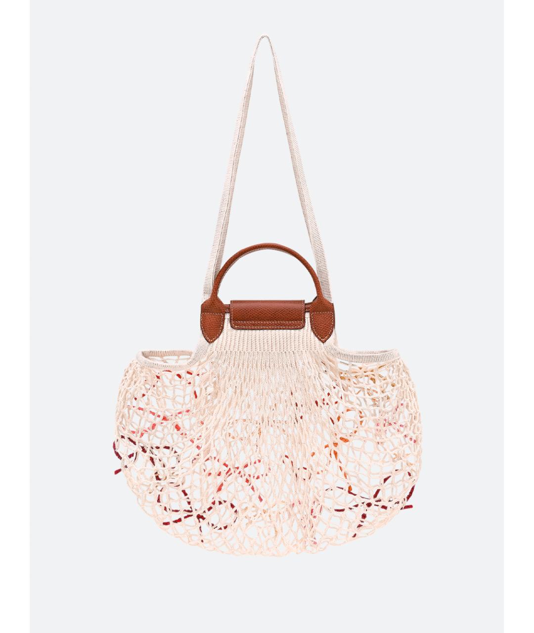 LONGCHAMP Бежевая хлопковая сумка через плечо, фото 2