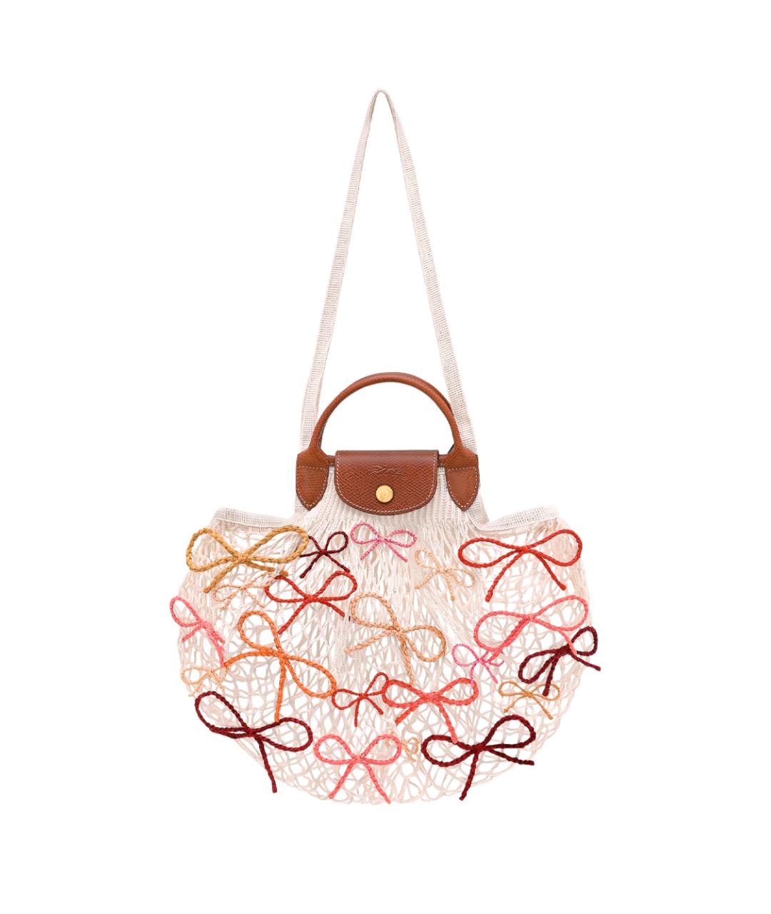 LONGCHAMP Бежевая хлопковая сумка через плечо, фото 1