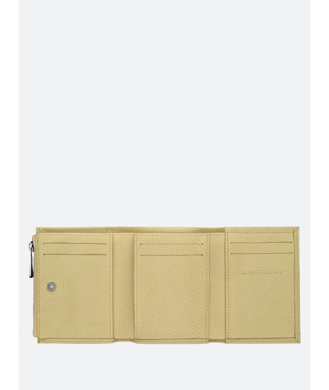 LONGCHAMP Желтый кожаный кошелек, фото 3