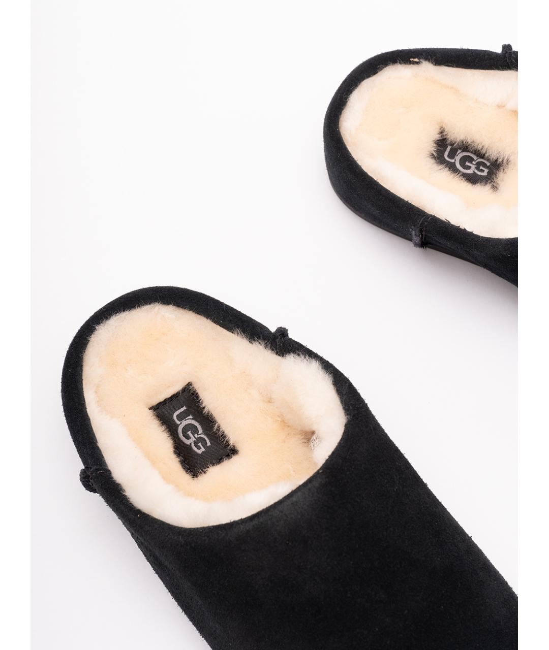 UGG AUSTRALIA Черные нубуковые мюли, фото 5