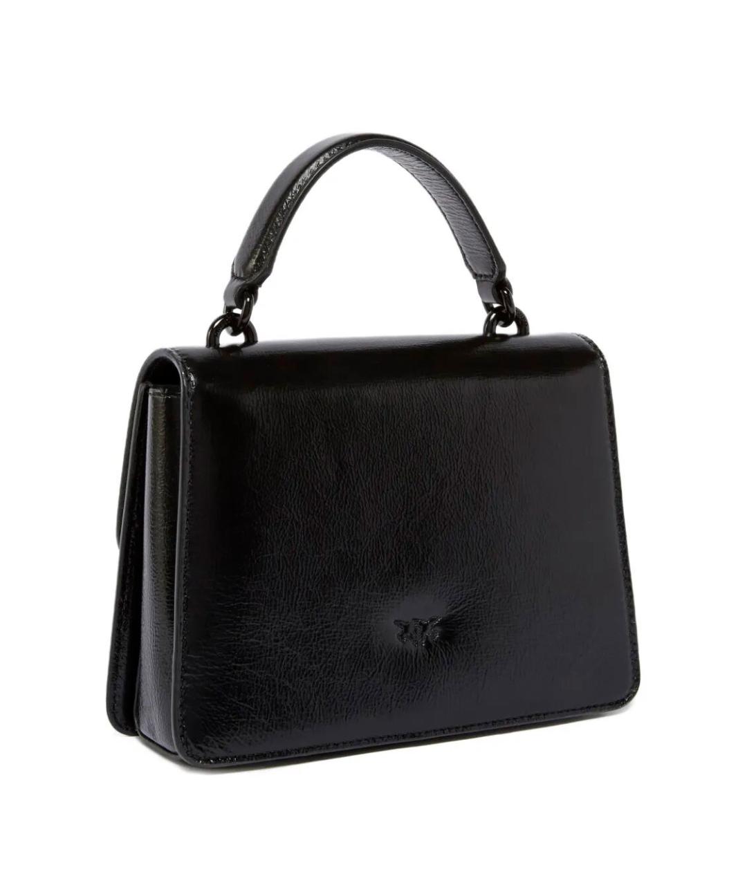 PINKO Черная кожаная сумка с короткими ручками, фото 2