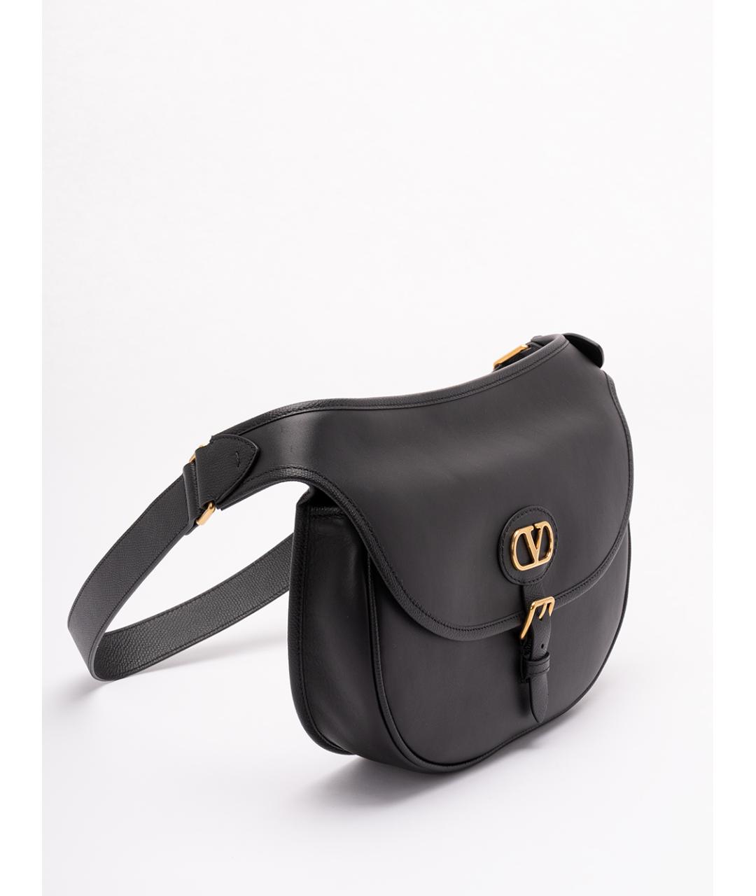 VALENTINO Черная кожаная поясная сумка, фото 3