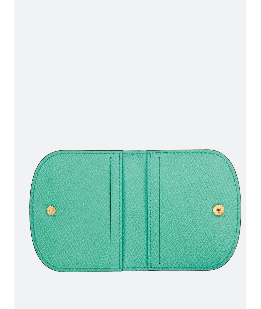 LONGCHAMP Зеленый кожаный кошелек, фото 3