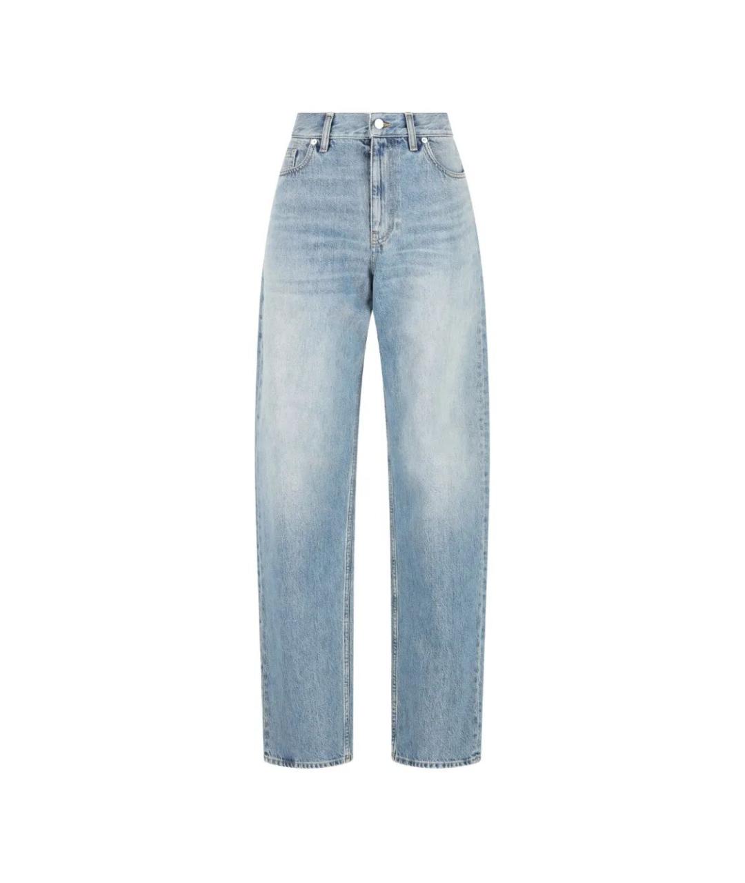 GUCCI Синие хлопковые прямые джинсы, фото 1