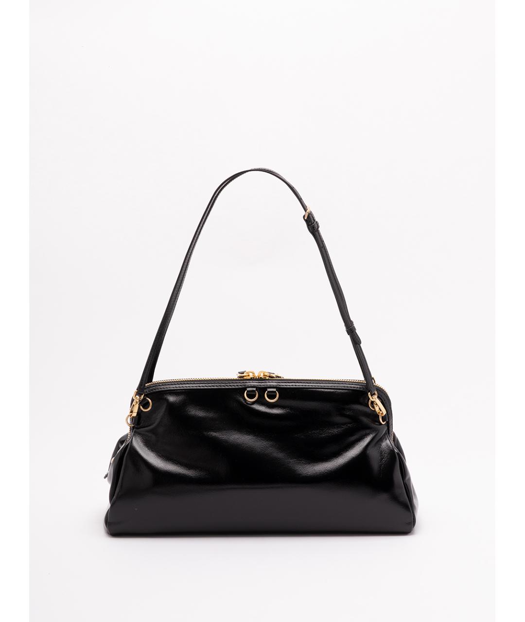 MIU MIU Черная кожаная сумка через плечо, фото 2